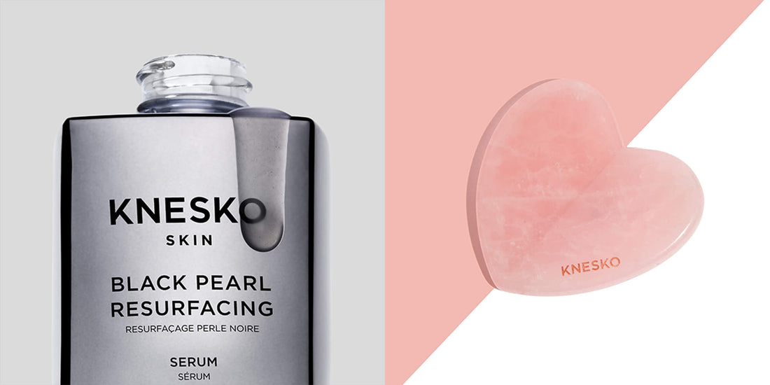 A Perfect Pair: Black Pearl Resurfacing Serum + Rose Quartz Gua Sha to Smooth and Sculpt