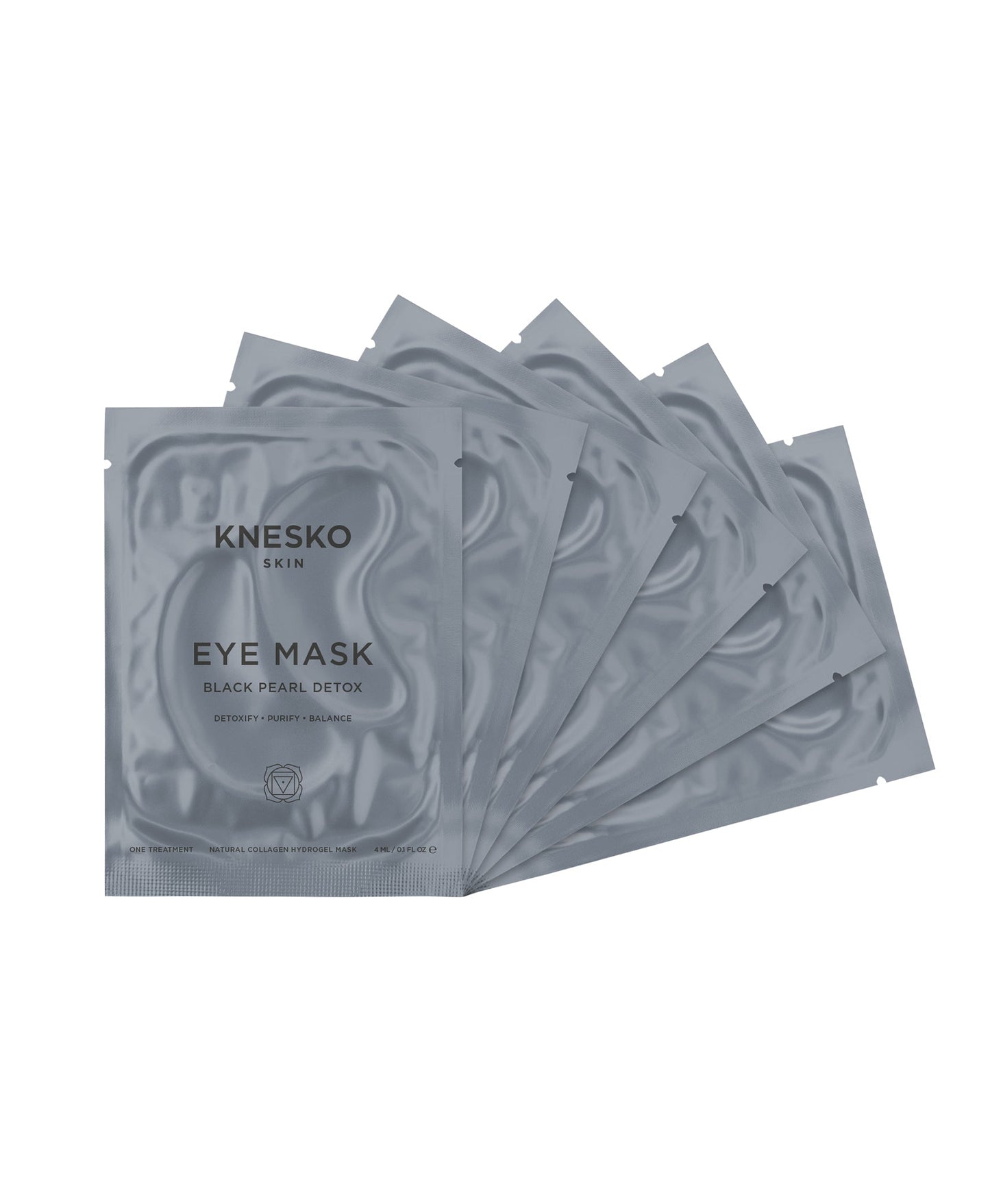 6 Black Pearl Detox Collagen Eye Masks.