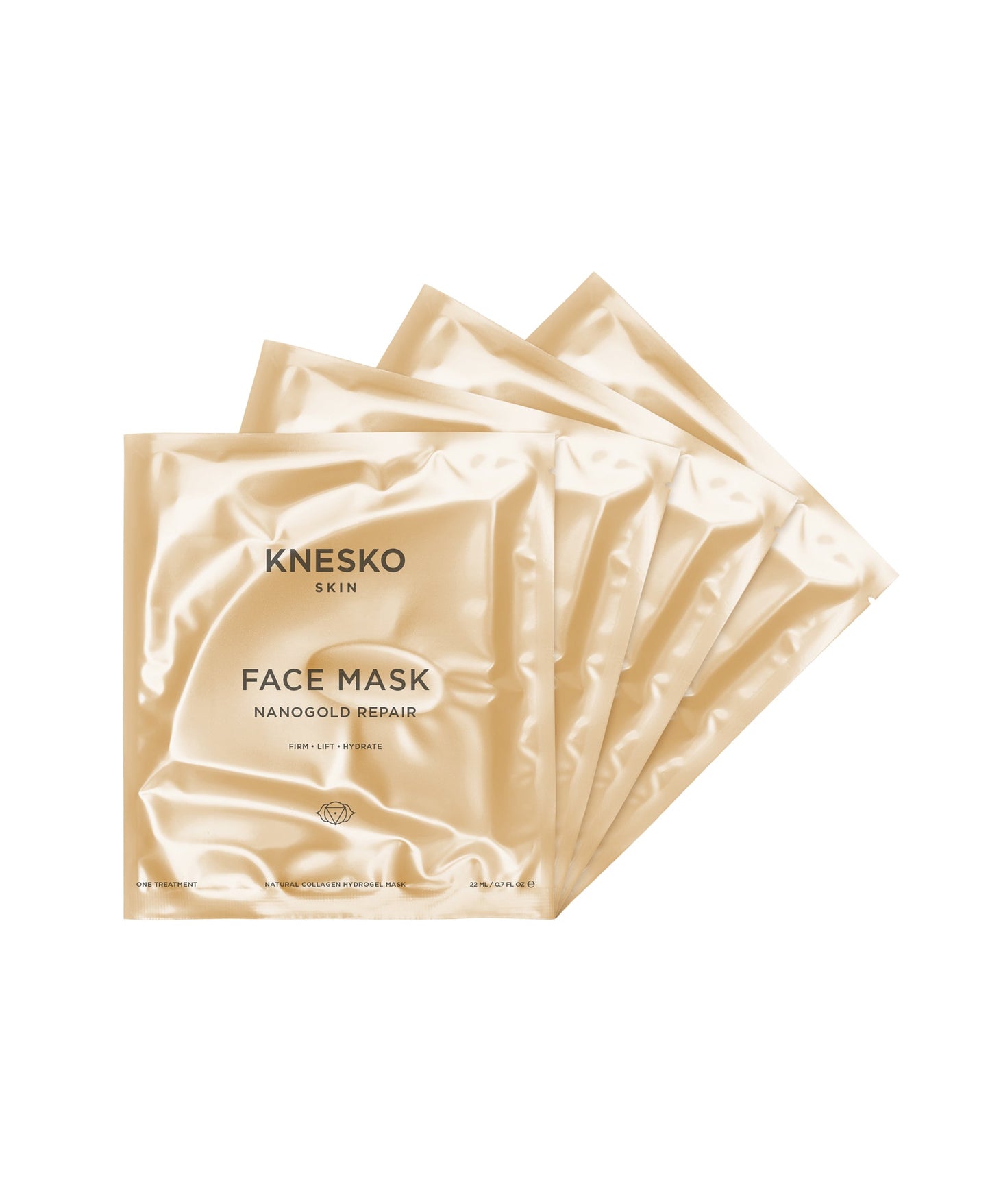 4 pack of gold face masks