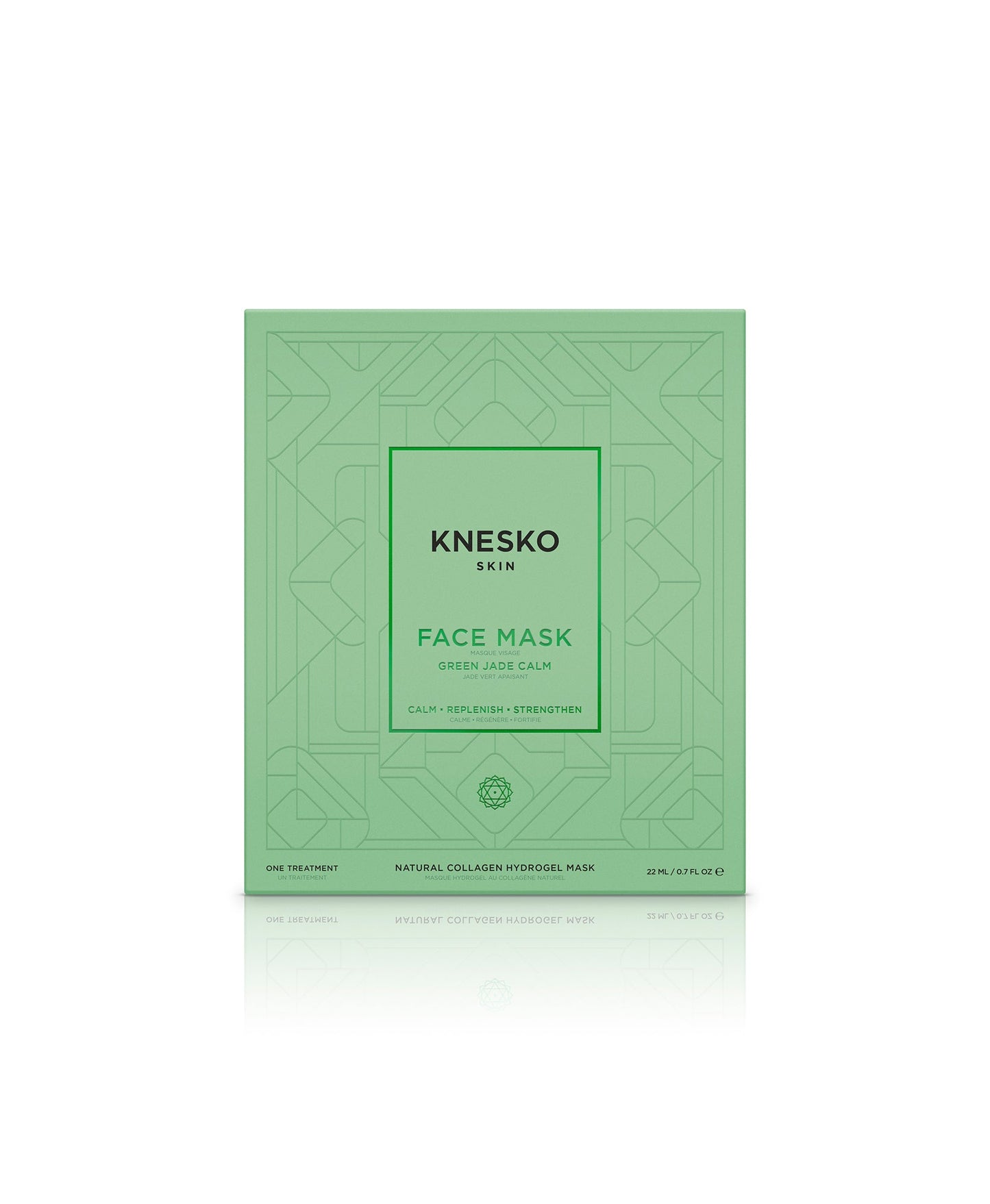 green jade collagen face mask package