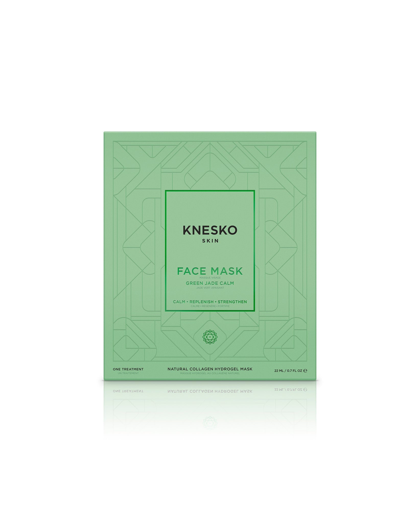 green jade collagen face mask package