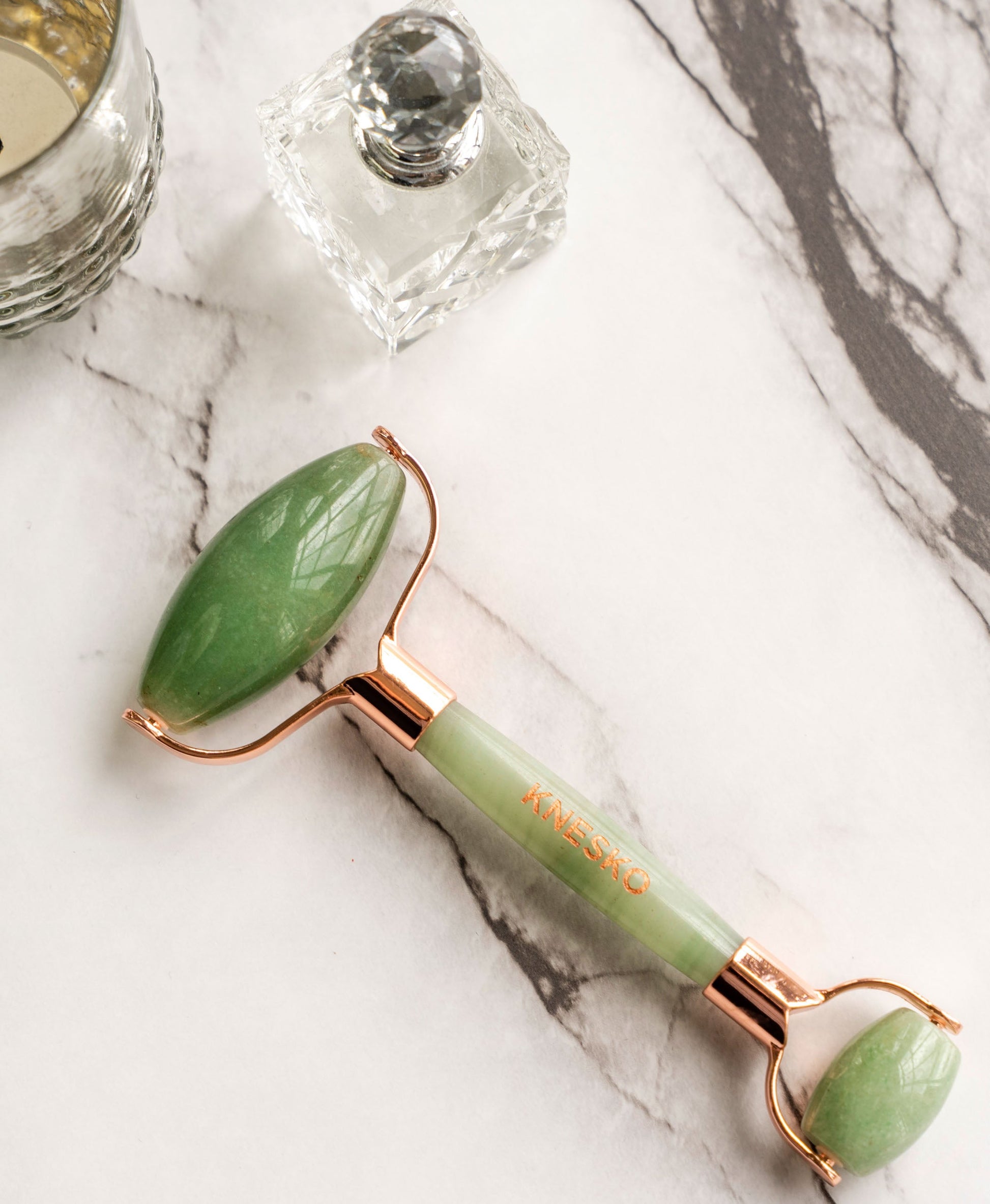 Green Jade Gemstone Roller.