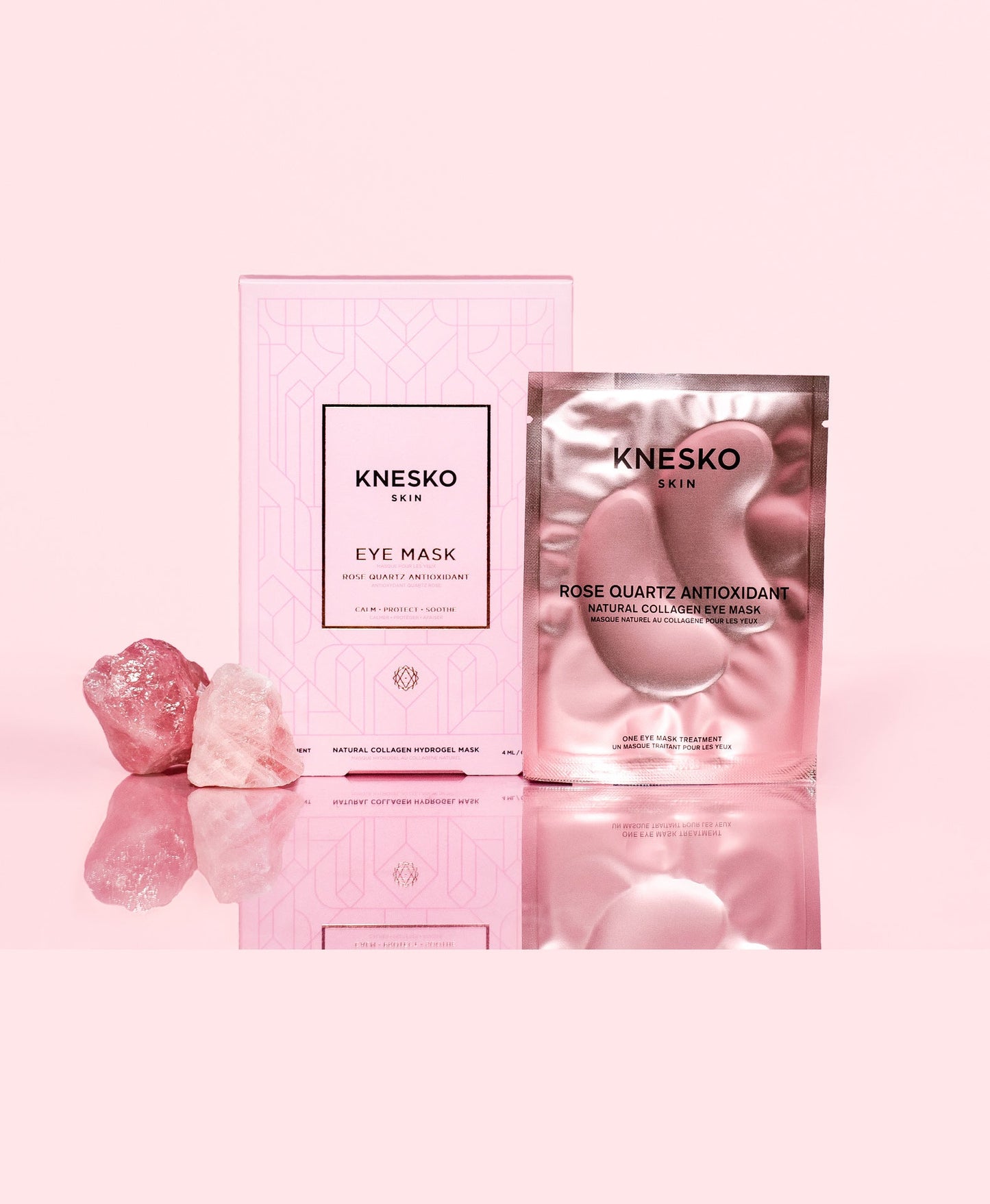 Rose Quartz Antioxidant Collagen Eye Mask.