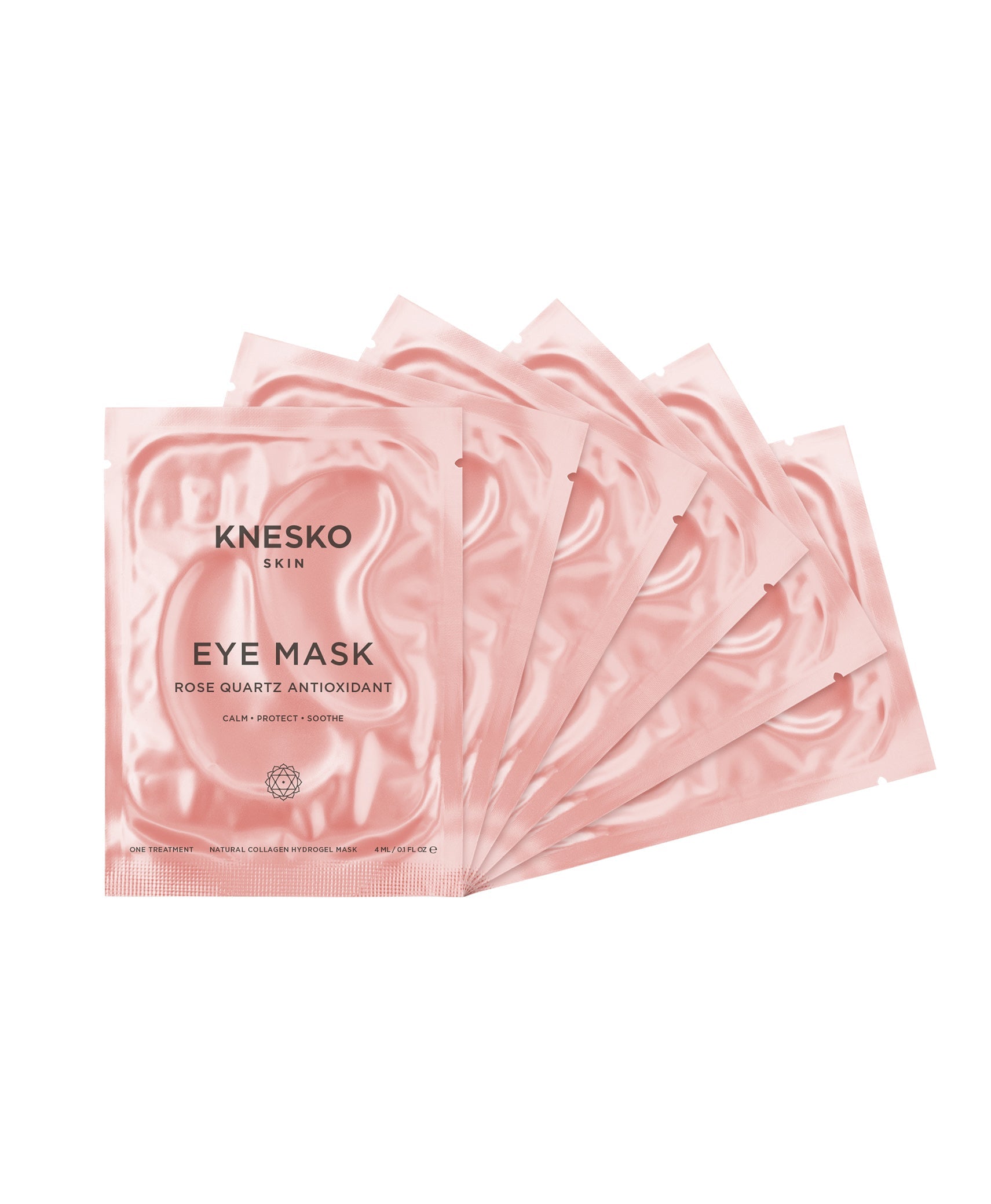 6 Rose Quartz Antioxidant Collagen Eye Masks.